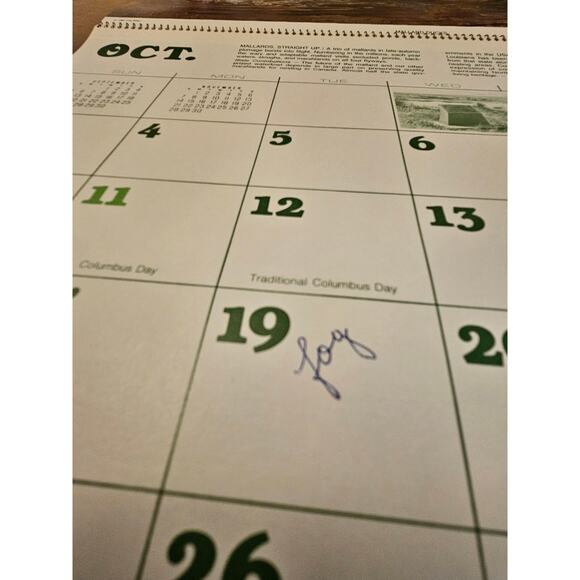 1982 Vintage Remington Dupont Calendar Wildlife and Hunting Memorabilia - Picture 8 of 9